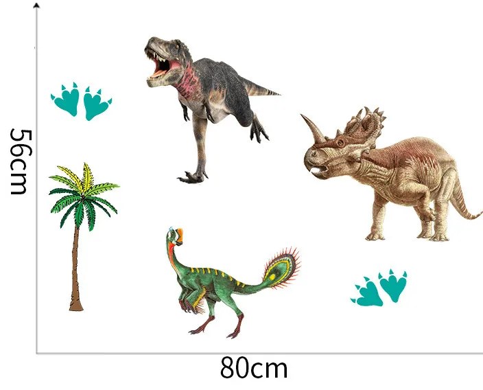 Samolepka na stenu "Dinosaury 8" 80x56cm