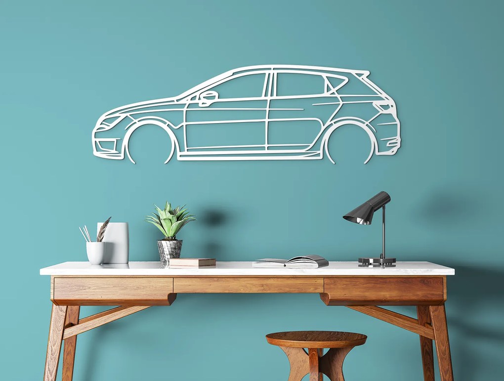 drevko Nálepka auta na stenu Seat Leon TSI Rozmer obrazu: 27,5 x 86 cm, Farba dekorácie: Čierna