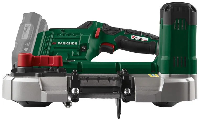 Parkside® Aku pásová píla 20 V Pmba 20-Li A1 + Akumulátor 20 V/2 Ah PAP 20 B1 + Nabíjačka na akumulátor 20 V/2,4 A PLG 20 C1 (800011680)
