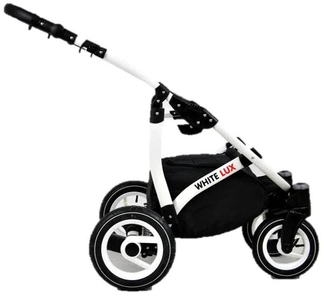 Detský kočík Rafpol White Lux - Navy Blue (2-kombinácia)