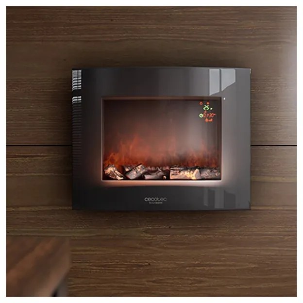 V1704817 DR Elektrický krb na stenu Cecotec Warm 2600 Curved Flames 2000W