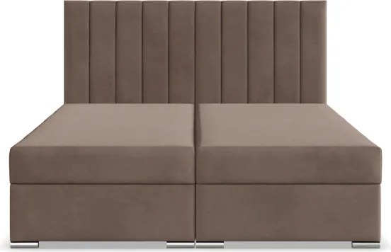 Manželská posteľ AGEN Velvet 180×200 cm hnedá