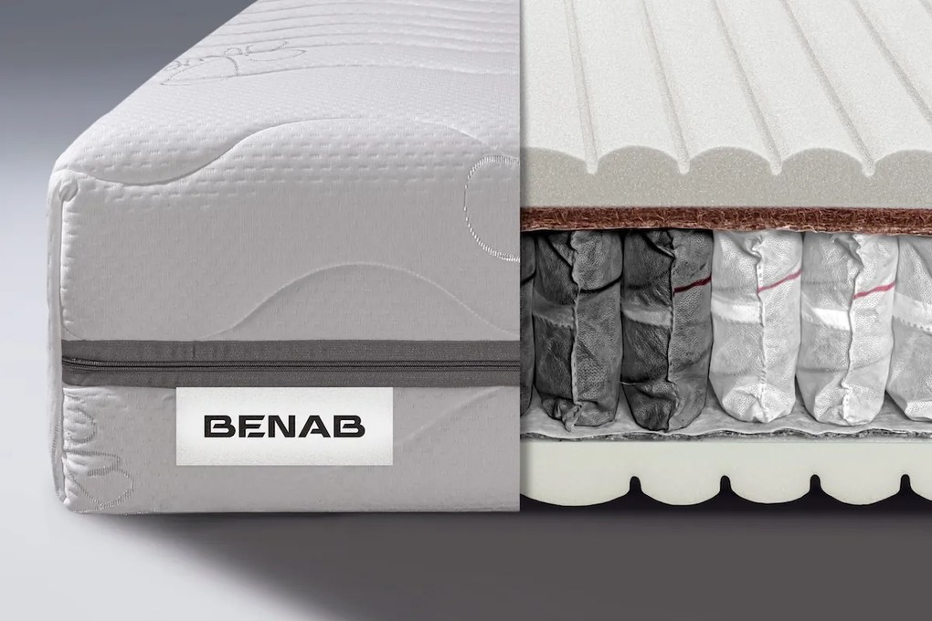 BENAB HOJDAVO PLUS taštičkový matrac HR pena + kokos (2ks) Poťah Silver