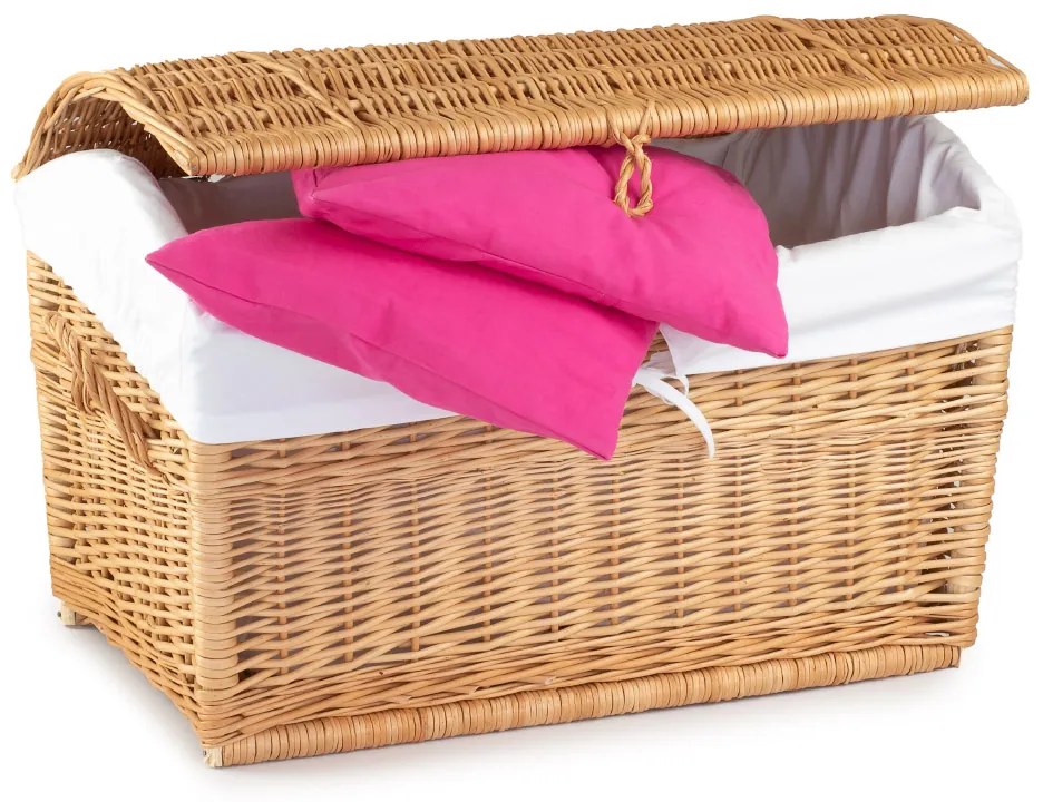 Pirátska prútená truhlica s látkou Sailor VI.š. 60 x hl. 39 x v. 42(cm)