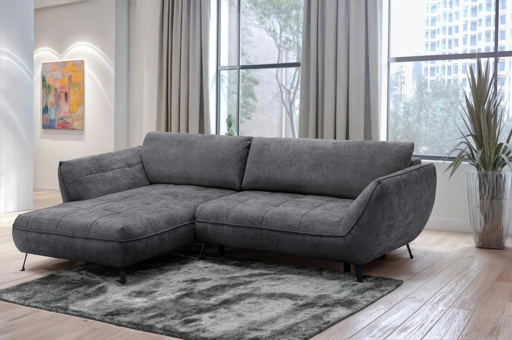 XXXLutz ROHOVÁ SEDAČKA, textil, antracitová MID.YOU - Sedačky - 000694008603