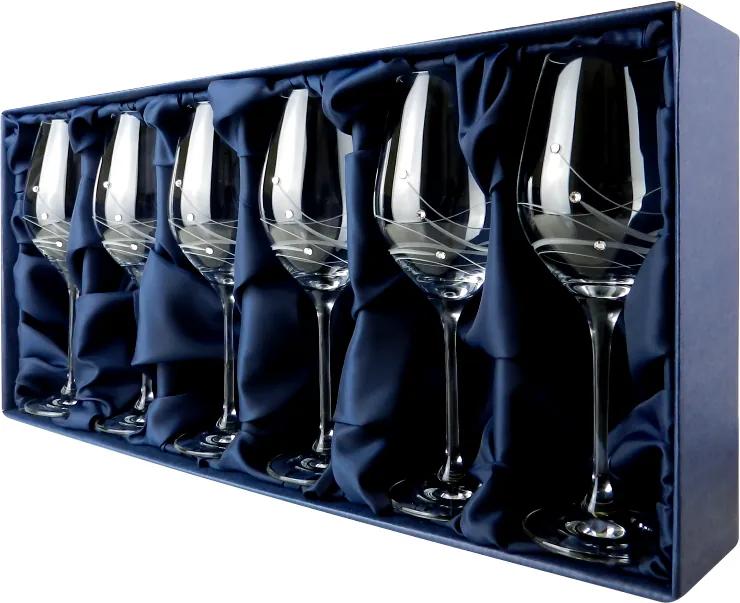 ELITE GLASS Classic - poháre na víno so Swarovski® Elements | sada 6 ks