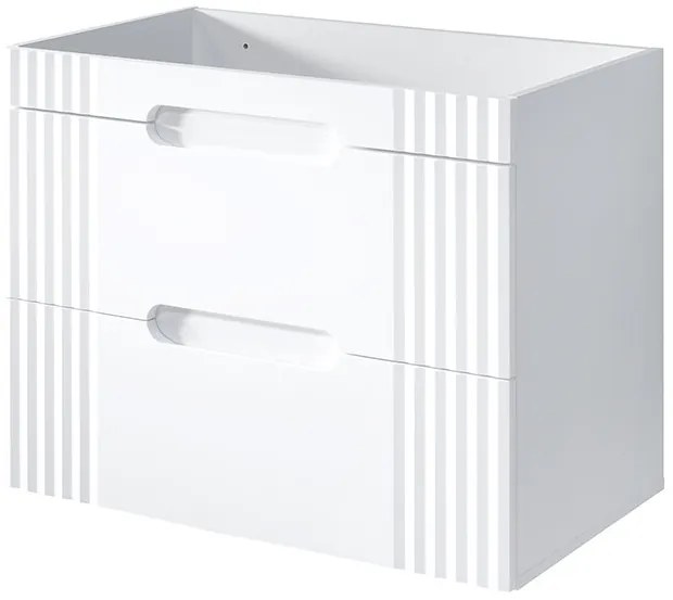 Kúpeľňová skrinka Fiji so zápustným umývadlom 100 cm biela/dub pobrežie evokujúce