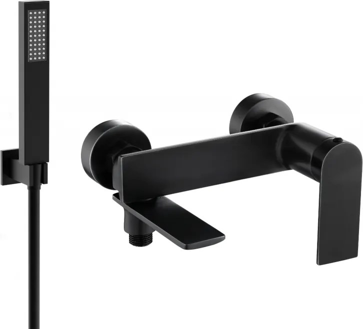 Mexen Zero R02 vaňová batéria so sprchovým setom, čierna - 7113R02-70