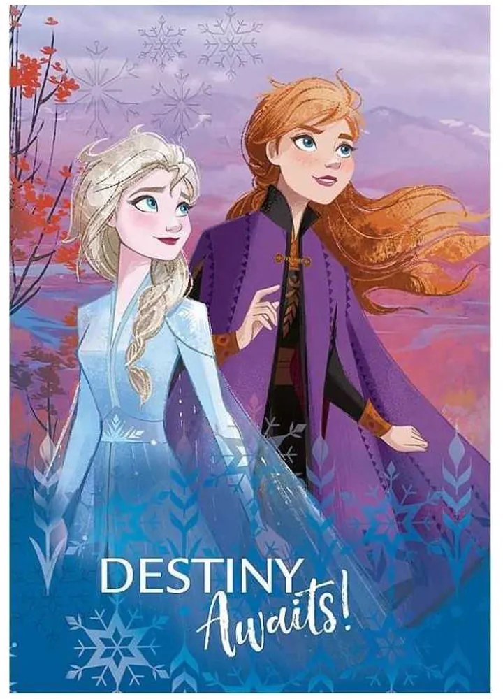 FLEECOVÁ DEKA FROZEN 100X140CM VZOROVANÁ