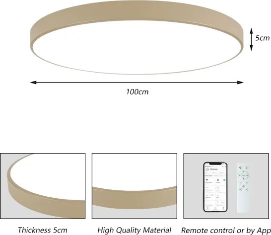 Brilagi-LED stmievateľné svietidlo POOL SMART LED/128W/230V 100 cm béžové Wi-Fi Tuya + diaľkové ovládanie
