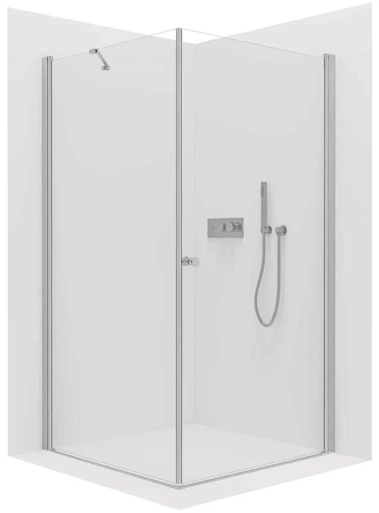 CERANO - Sprchovací kút Antelo L/P - 6 mm - chróm, transparentné sklo - 120x40 cm - krídlový, CER-CER-8050BD136