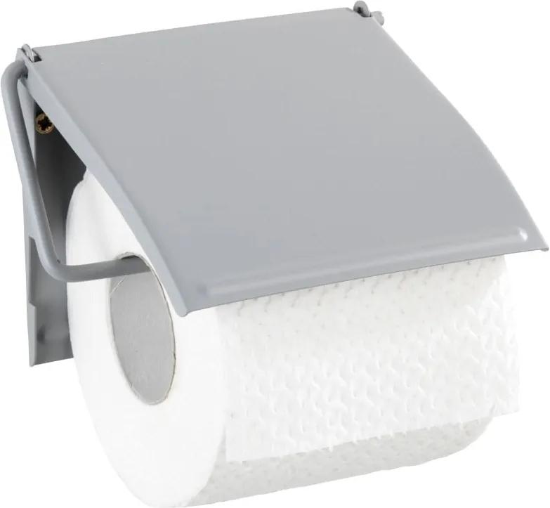 Sivý nástenný držiak na toaletný papier Wenko Cover