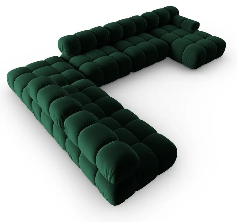 Zelená zamatová pohovka 379 cm Bellis – Micadoni Home