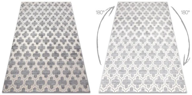 Koberec CORE W6764 Koniczyna marokánska Trellis - sivý / krém