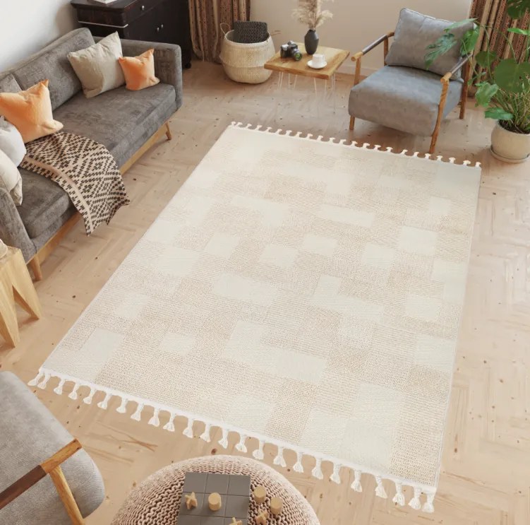 Minimalistický koberec v béžovej farbe Rio Loop Šírka: 80 cm | Dĺžka: 150 cm
