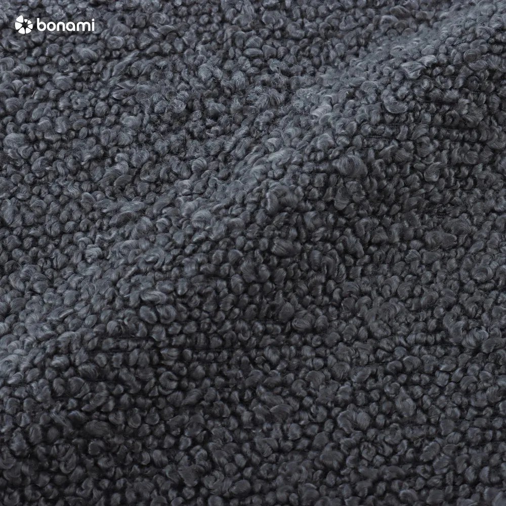 Tmavosivá rohová pohovka z textílie bouclé (ľavý roh) Molino – Micadoni Home