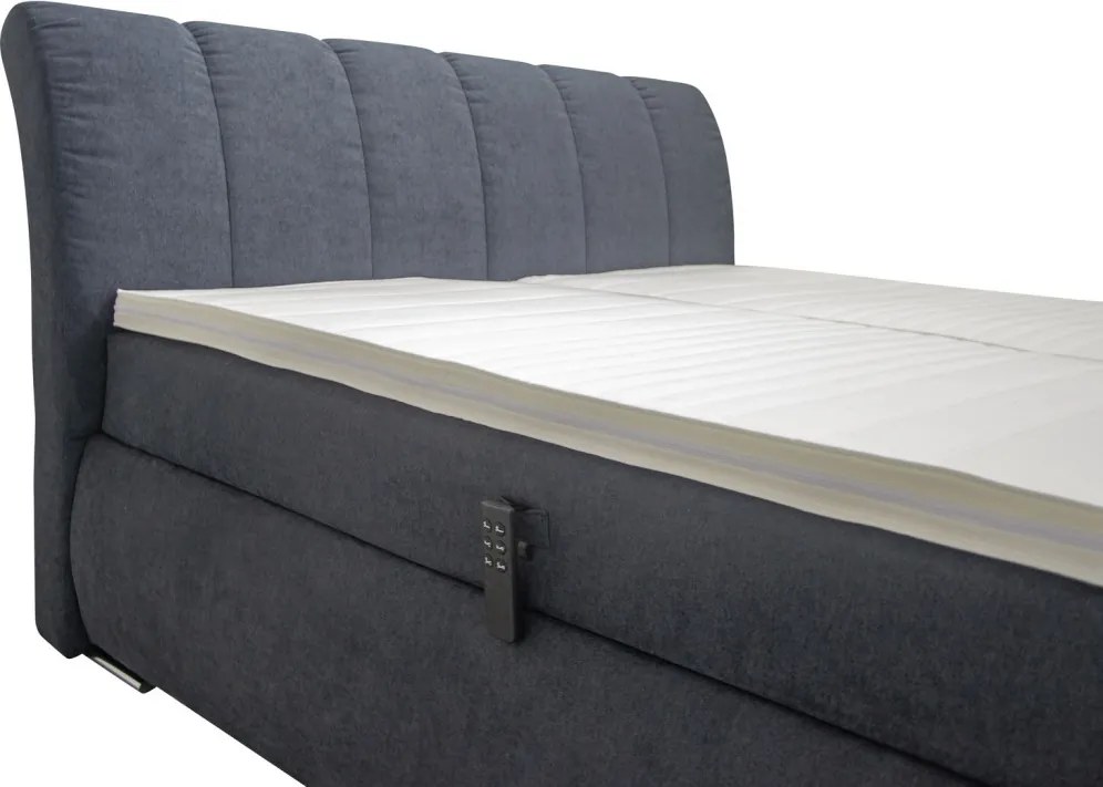 Posteľ boxspring s polohovaním Meryl 180x200 cm, antracitová látka