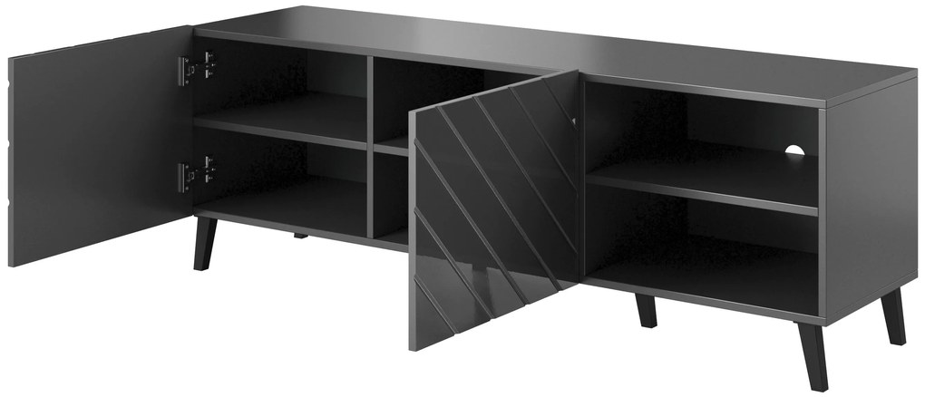 Cama Sivý TV stolík Abeto 2D