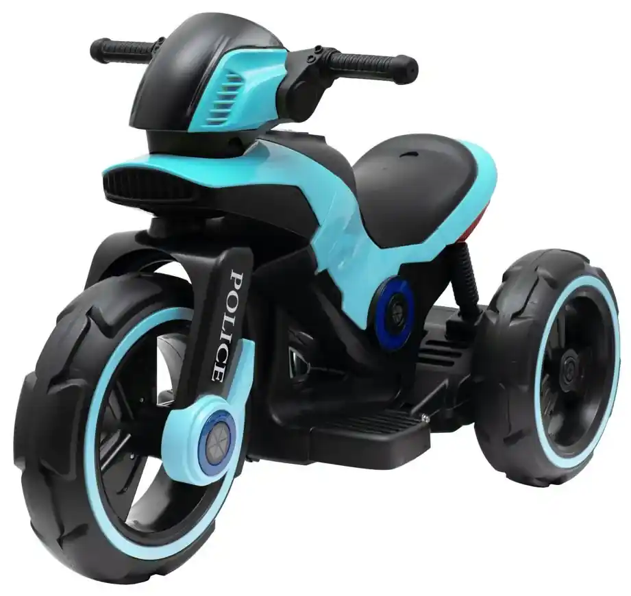 Detská elektrická motorka Baby Mix POLICE modrá | BIANO