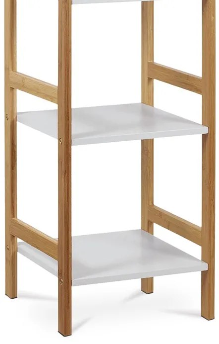 Autronic BONTEC Regál, masív, biela, DR-013-4 Farba: Biela