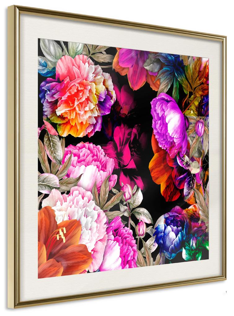 Artgeist Plagát - Summer Garden [Poster] Veľkosť: 20x20, Verzia: Zlatý rám s passe-partout