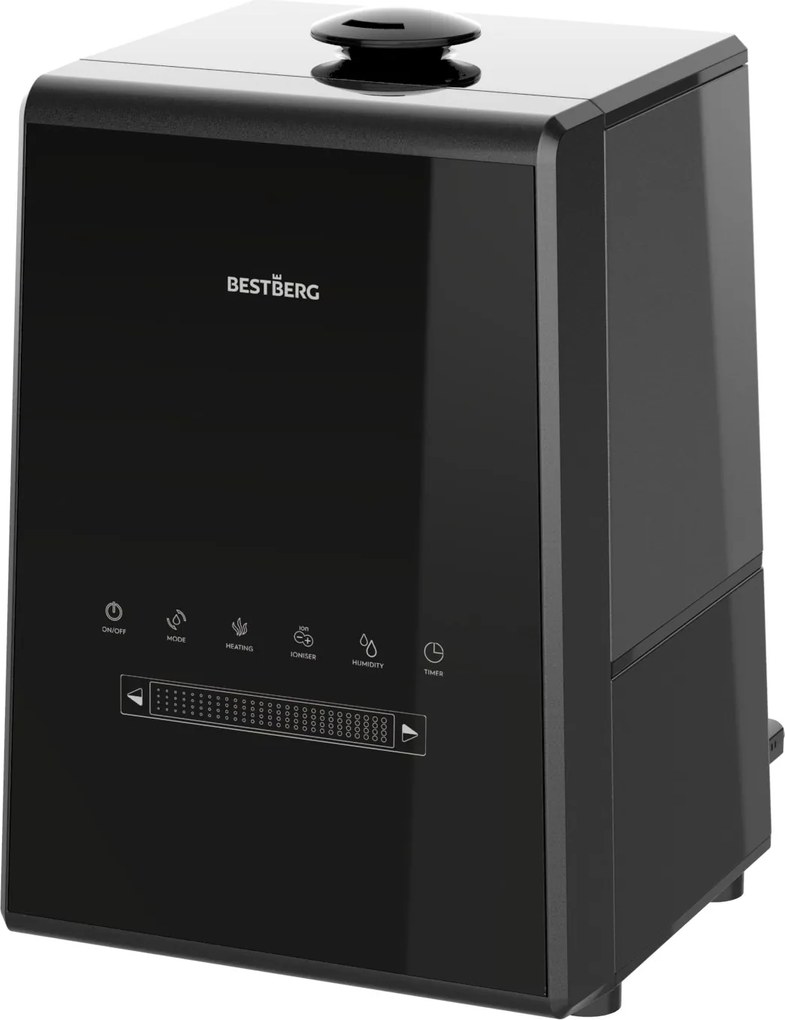 Plazmový zvlhčovač vzduchu s ionizátorom BestBerg BBAH-11B / 110 W / 5,3 l / 450 ml/h / čierna