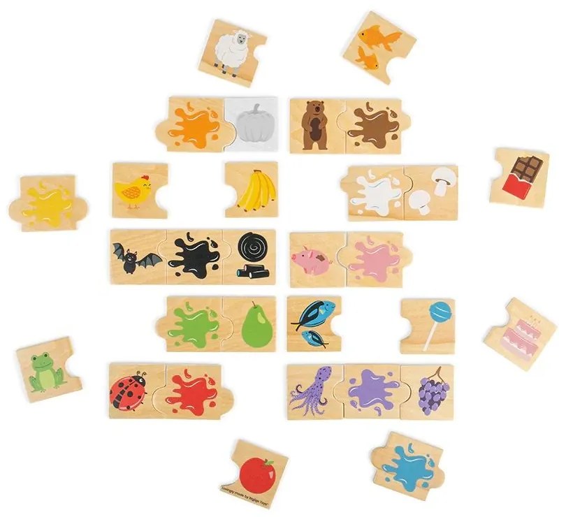 Bigjigs Toys Didaktické puzzle Farby