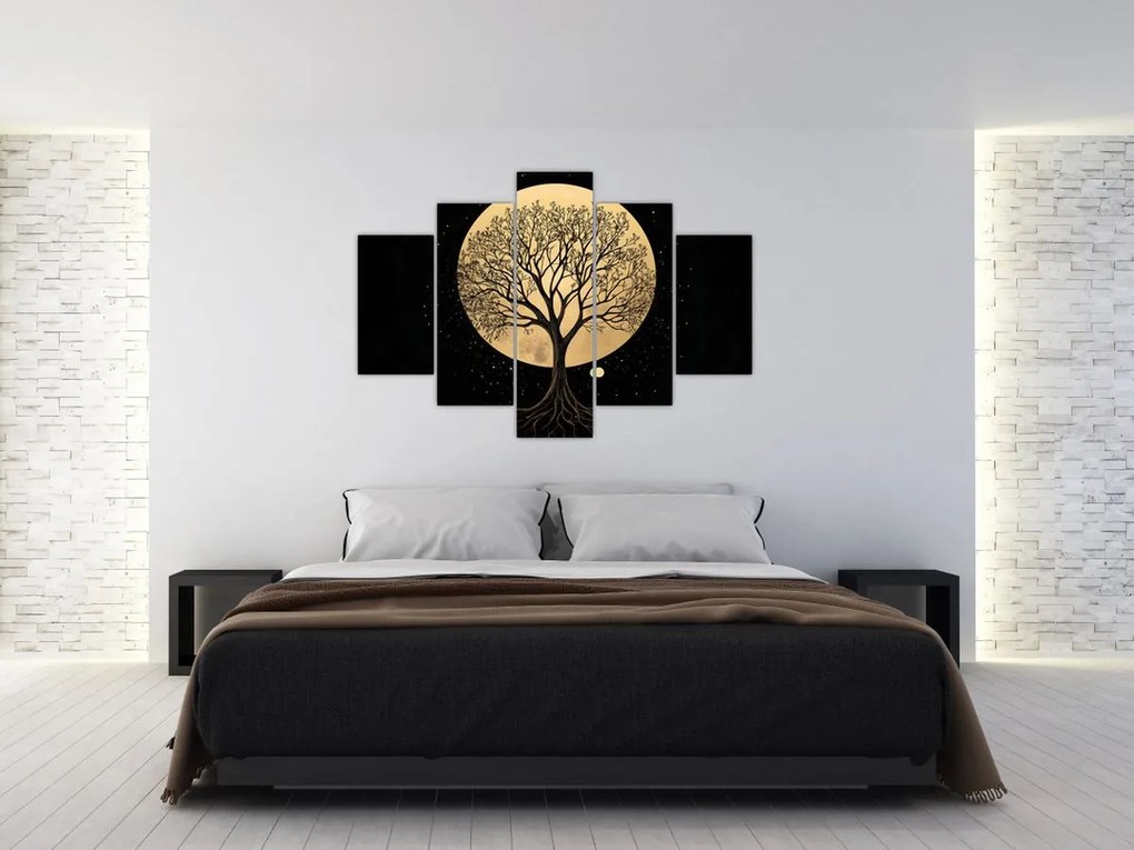 Obraz – Strom v zlatom splne I. (150x105 cm)