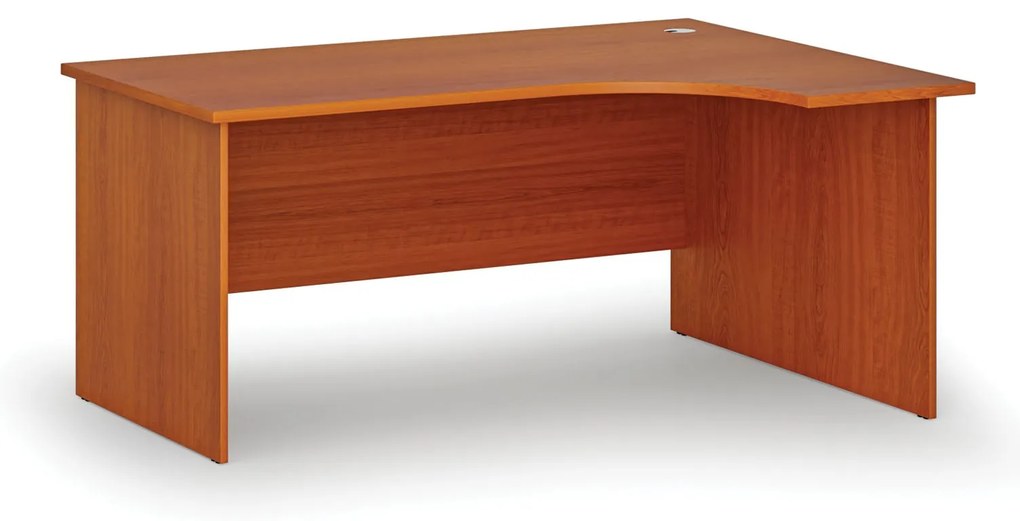 Rohový kancelársky písací stôl PRIMO WOOD, 160x120 cm, pravý, čerešňa