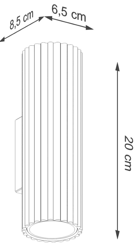 Nástenné svietidlo Karbon, 1x zlaté kovové tienidlo, (20 cm)