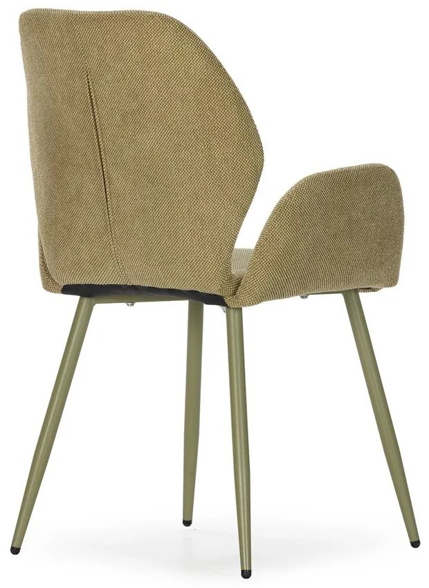 Zelené čalúnené jedálenské kreslá v súprave 2 ks Ansu – Marckeric