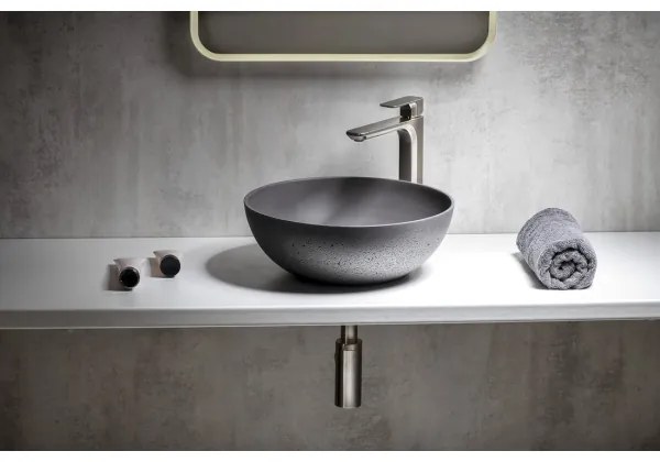 Sapho - Umývadlo na dosku FORMIGO pr. 39 cm betón/antracit