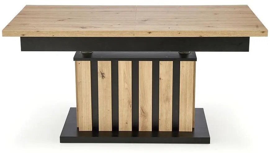 Zdvíhací stolík Baretti lamele artisan/čierna 130/170