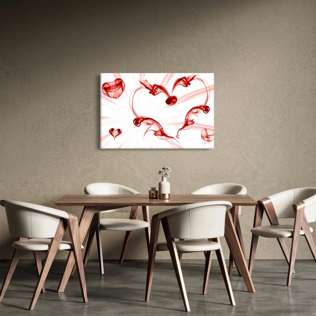 Obraz srdca z dymu (90x60 cm)