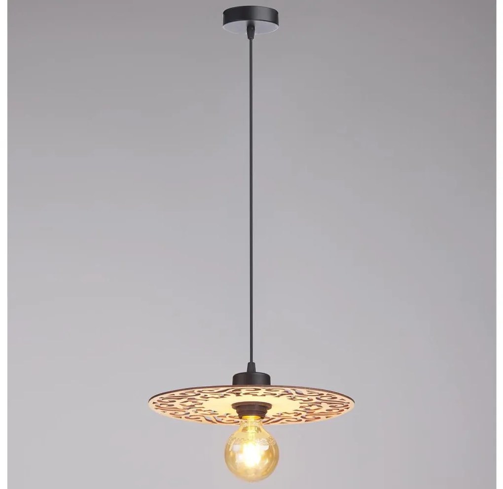 Luster na lanku FALCO 1xE27/60W/230V pr. 30 cm béžová