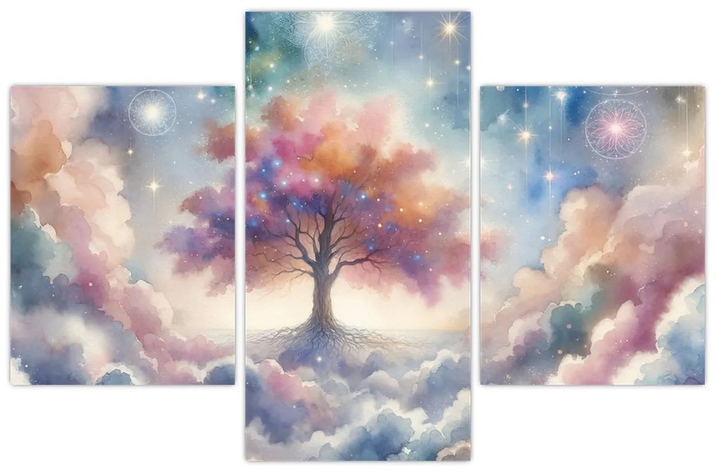 Obraz – Strom života v oblakoch (90x60 cm)