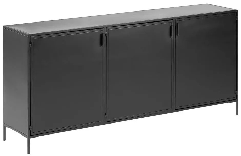 Čierna oceľová komoda 160x72x35 cm Shantay – Kave Home
