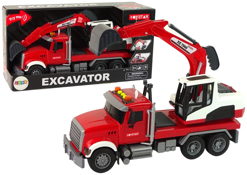 LEAN TOYS Nákladné auto s bagrom