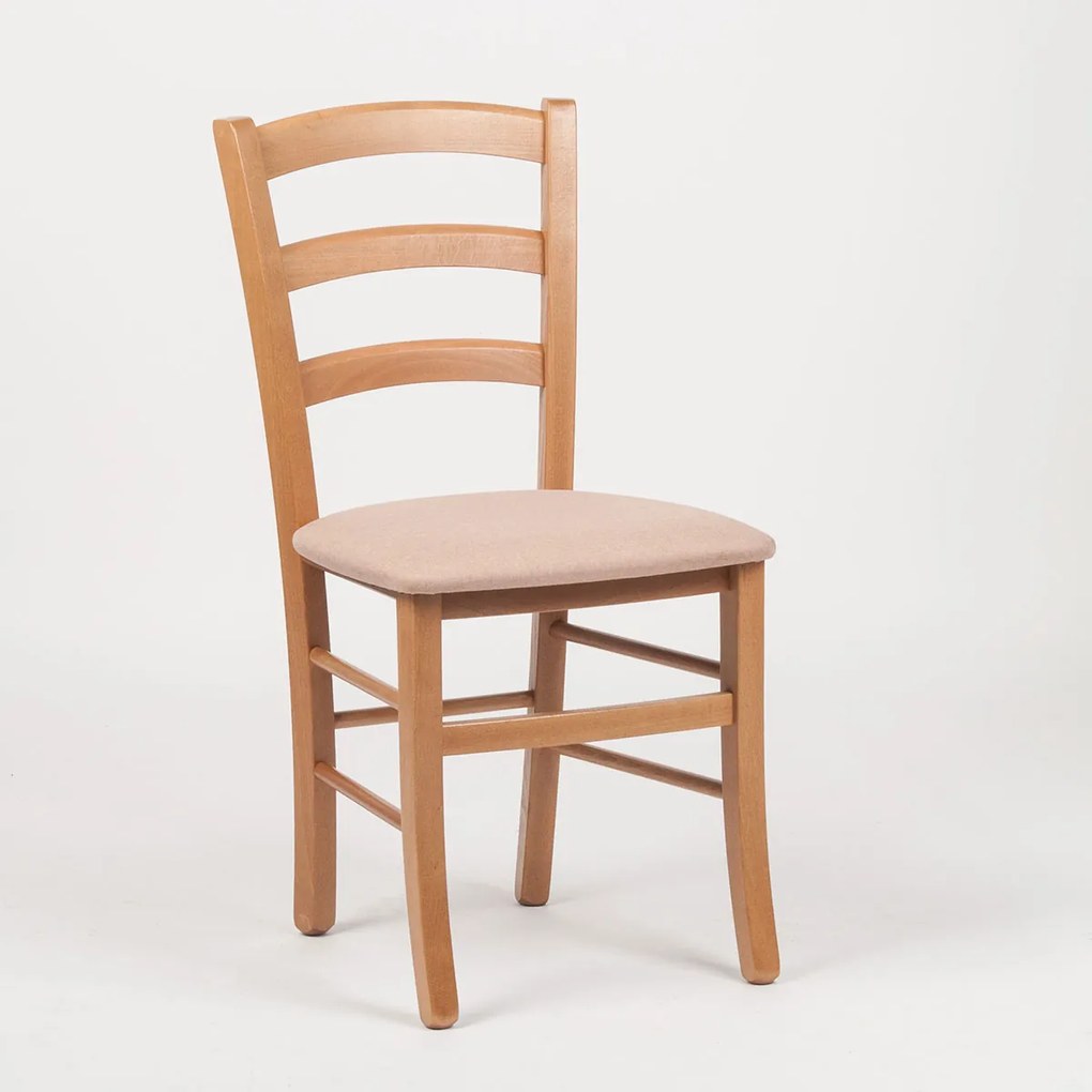 Stima stolička PAYSANE s čalúneným sedákom Vyberte odtieň ->: Dub, Vyberte látku ->: LUX Cappuccino 24