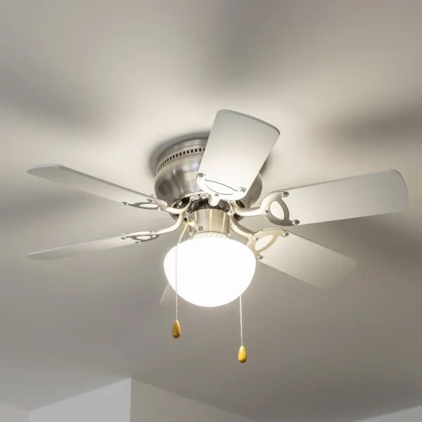 ZEVENTI - Stropný ventilátor GALDANA 1xE27/60W/230V šedá/biela