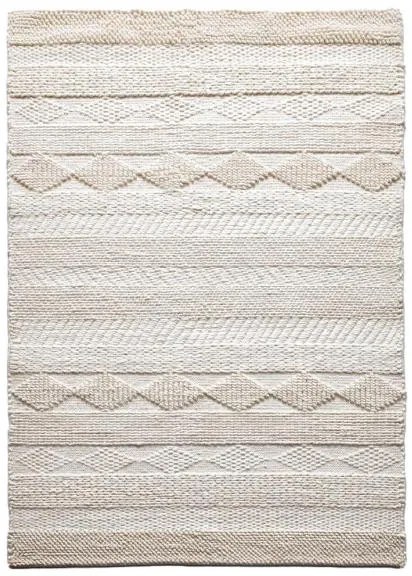 Diamond Carpets India, Ručne viazaný kusový koberec Winter DESP P88 Mohair White, 140x200, biela, obývacia izba