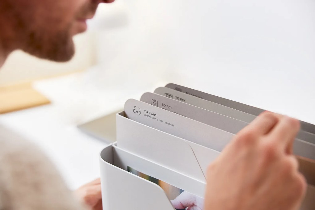Súprava – Organizér na poštu + Archivačný box - myPAPER biela