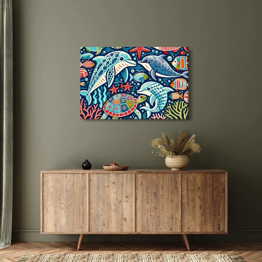 Obraz – Kreslené vodné zvieratká (90x60 cm)