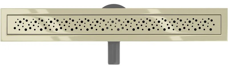 Mexen Flat 360°, nerezový sprchový žľab vzor M12 50 cm, zlatá lesklá, 1521050-40