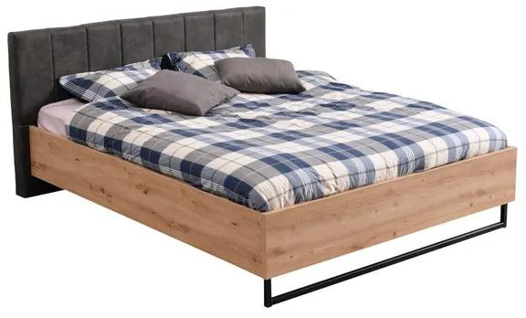 Drevená posteľ Nante 180x200, dub, bez matraca