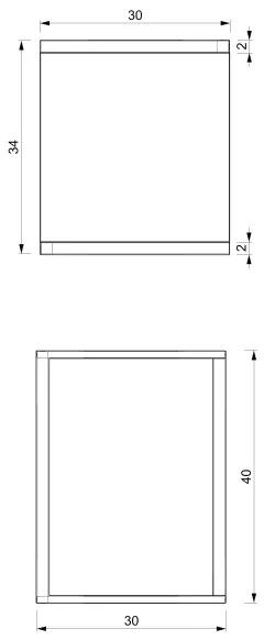 Stojan na kvety 40x30x34 cm čierna