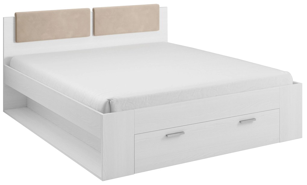 Manželská posteľ 140 cm Afrodita Typ 50 (s úl. priestorom) (biely popol) . Akcia -20%. Vlastná spoľahlivá doprava až k Vám domov. 1030973