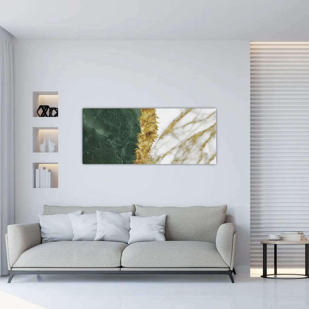 Obraz - Zelený mramor N⁰1 (120x50 cm)