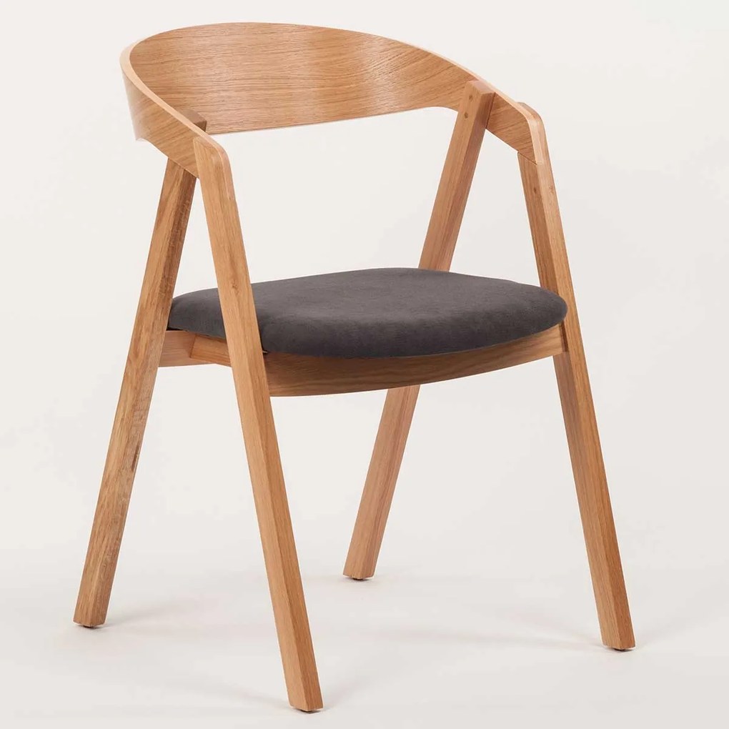 Stima dubová stolička GURU s čalúneným sedadlom Vyberte látku ->: LUX Sivá 5