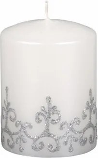 Vianočná sviečka Tiffany valec, biela